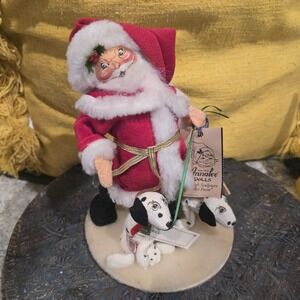 Annalee Doll Puppies for Christmas SANTA 10 Inches Tagged Bag Mint